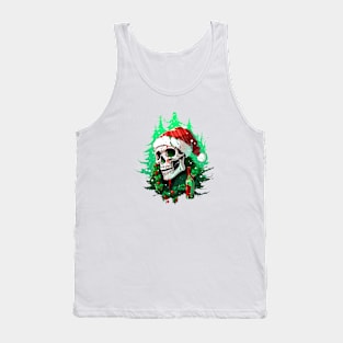 Christmas Celebration with a Skull Twist Tank Top